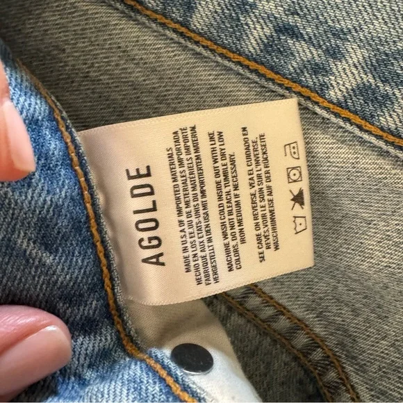 AGOLDE Criss Cross Light Blue Denim Jeans